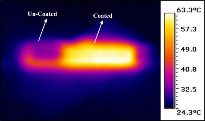 Fig. 3. SEM images of black nickel-chrome coating on copper tube in two zoom mode The thermal and optical properties of the applied coating on the copper and steel absorber tube have been studied.