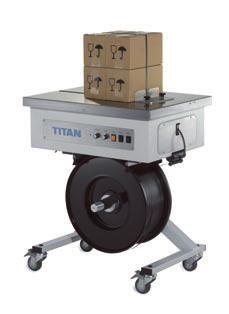 Titan T-50 Semiautomatic Strapping Machine, table version. The very robustly designed semiautomatic strapping machine T-50 T, table version, is the logical extension of the T-MAX Series.