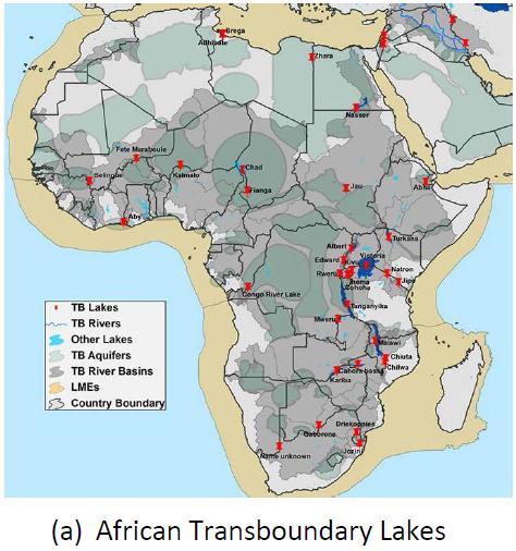Lake area, basin population, temperature preconditions à reduced list of 53 priority transboundary lakes