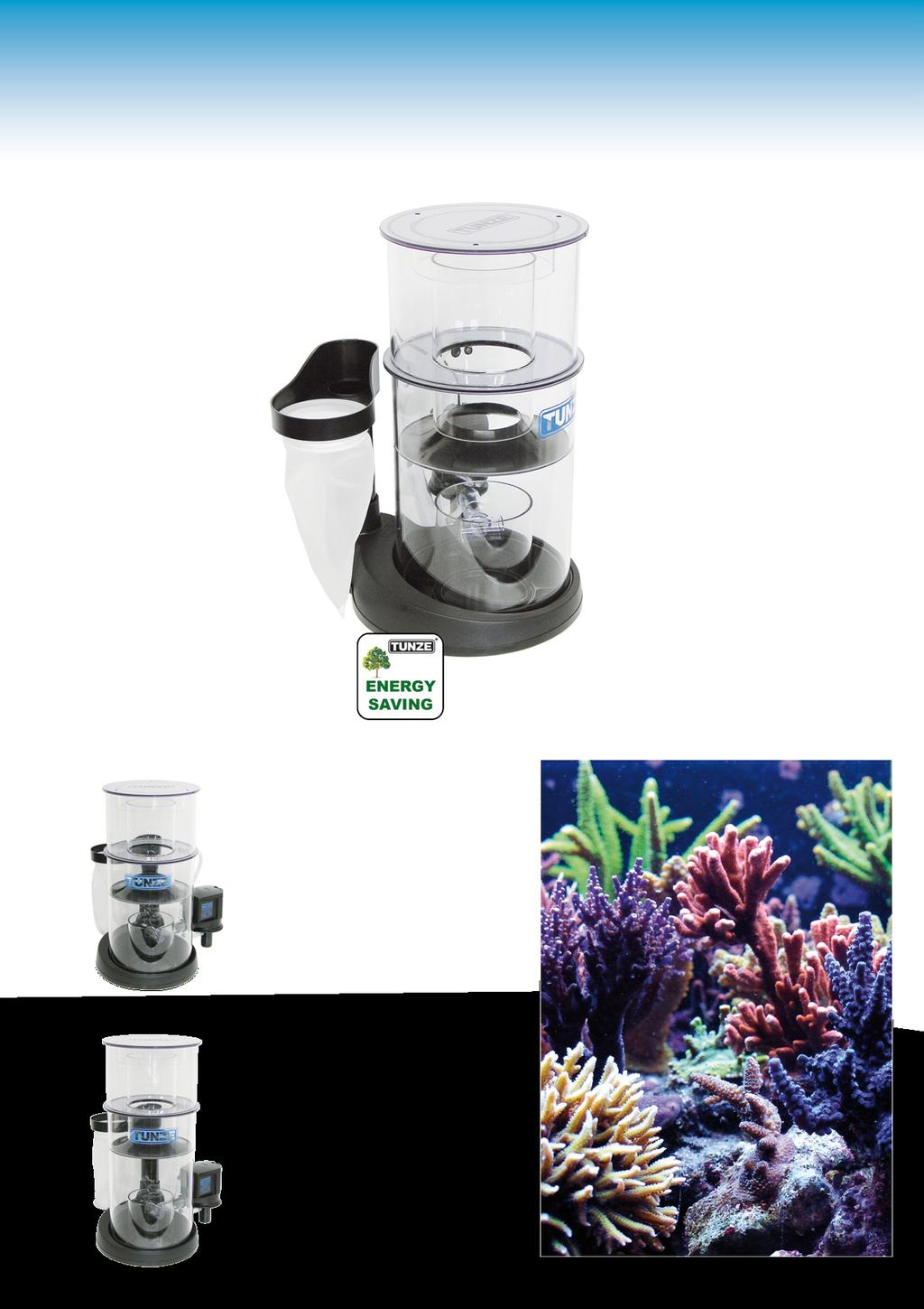DOC Skimmer The new DOC skimmers 9415 and 9430 have a very compact construction providing a high output at the same time, and thus can be fitted in every aquarium cabinet without any problems.
