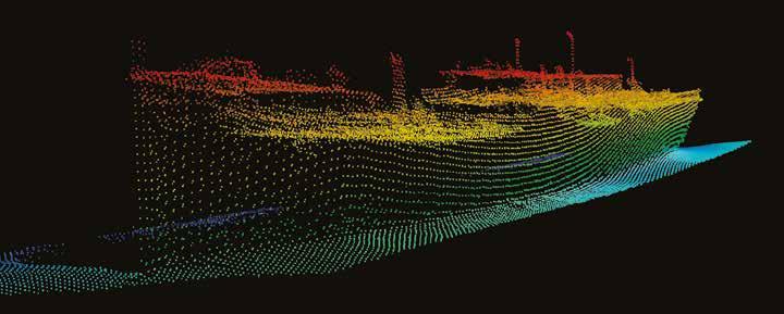Multi-Detect capture fine detail The new Multi-Detect feature provides multiple detections within each beam to capture highly detailed images of complex objects and seabed terrain.