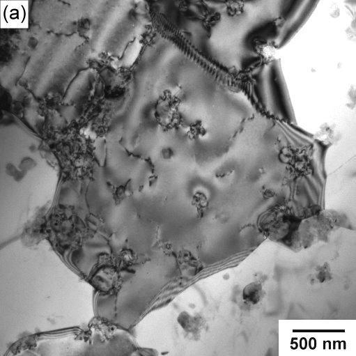 It is then proposed that these aluminum oxide particles were amphorous in the FSPed specimen, which started to crystallize after electron irradiation during TEM observation.