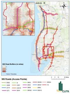 4. Methodology (cont d) Buffer Distance Criteria Selection SIS Roads & Access Point