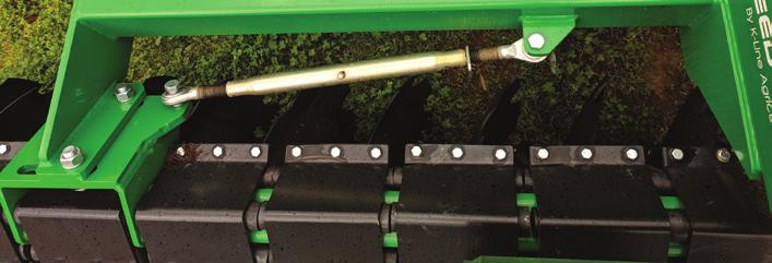 LATERAL FRONT DISC GANG ADJUSTMENT Grease points for roller bearings only minimizes service time Operating widths 5.7 18 options for all size farming operations!