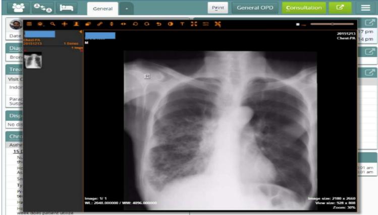 Doctors can view the images by clicking on a link on the patient medical record.