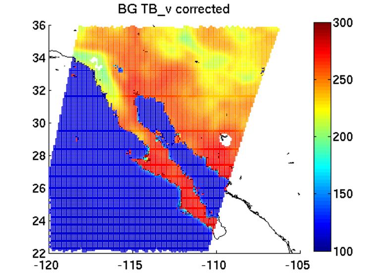 Backus-Gilbert OI and Waterbody Correction We are investigating a waterbody correction algorithm using the SMAP antenna gain-weighted waterbody fraction (f) to correct land surface brightness