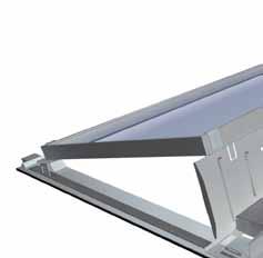 AluGrid The flat roof system with optimized superimposed load quick, simple and mainly tool-free mounting reduced number of components