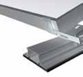 are fastened to the continuous beams using special fastening clamps.
