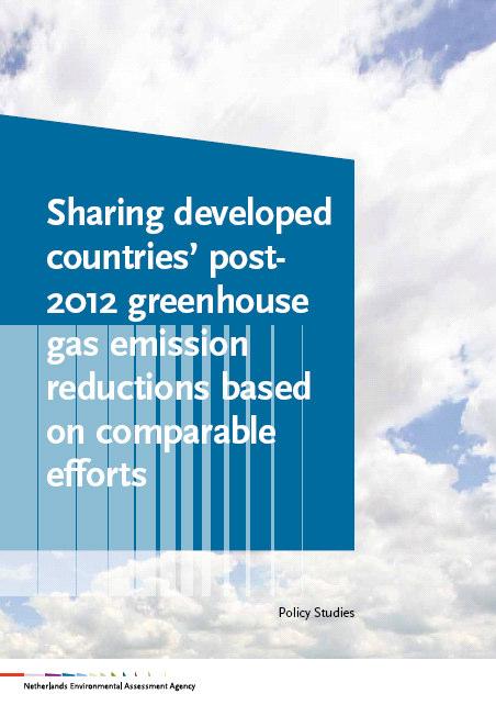 PBL report Sharing developed countries post-2012 greenhouse gas emission reductions based on
