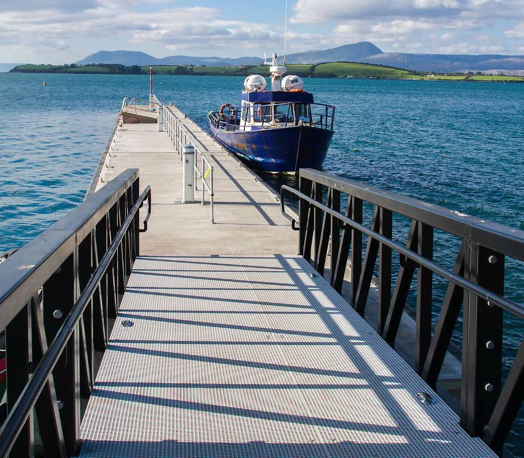 MARINE Composite decking and piling for marinas and ports Mini Mesh