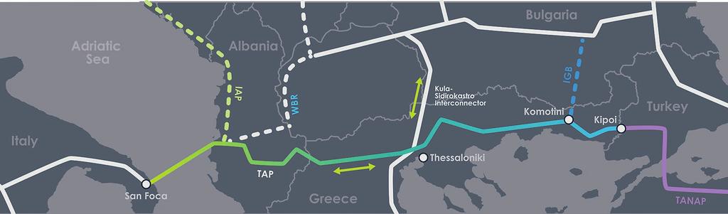 The pipeline has links with other infrastructures in South-Eastern Europe, where it will significantly improve the security of supply, and is destined for delivering gas to and interconnecting of