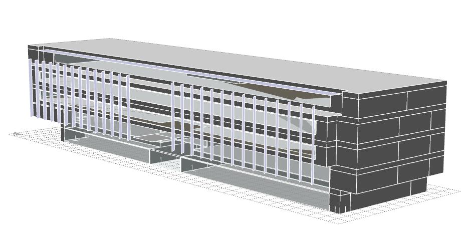 Figure 3: The eastern façade showing varying floor plates Shading fins were added to the exposed western façade as designed by the architect (Figure 4).