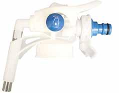 Reusable: No dispenser disposal after each bottle use Locking switch for continual fill of mop buckets or autoscrubbers Simply depress handle to dispense solution Connect Hose And Quick Disconnect