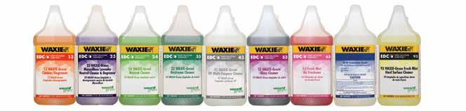 WAXIE EDC Easy Dilution Control Specifications Item # Product Dilution Ratio High Flow Dilution Ratio Low Flow Pack Bottle Makes