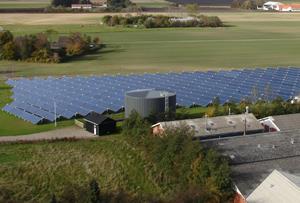 Aluminium solar collectors for Løgumkloster solar heating plant