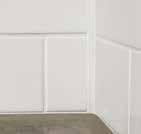 isolates the tile covering from fixed building elements, such as bathtubs and shower trays.