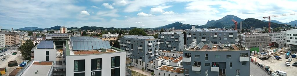 Stadtteil Salzburg-Lehen Urban heating network integration Solar thermal system connected to a