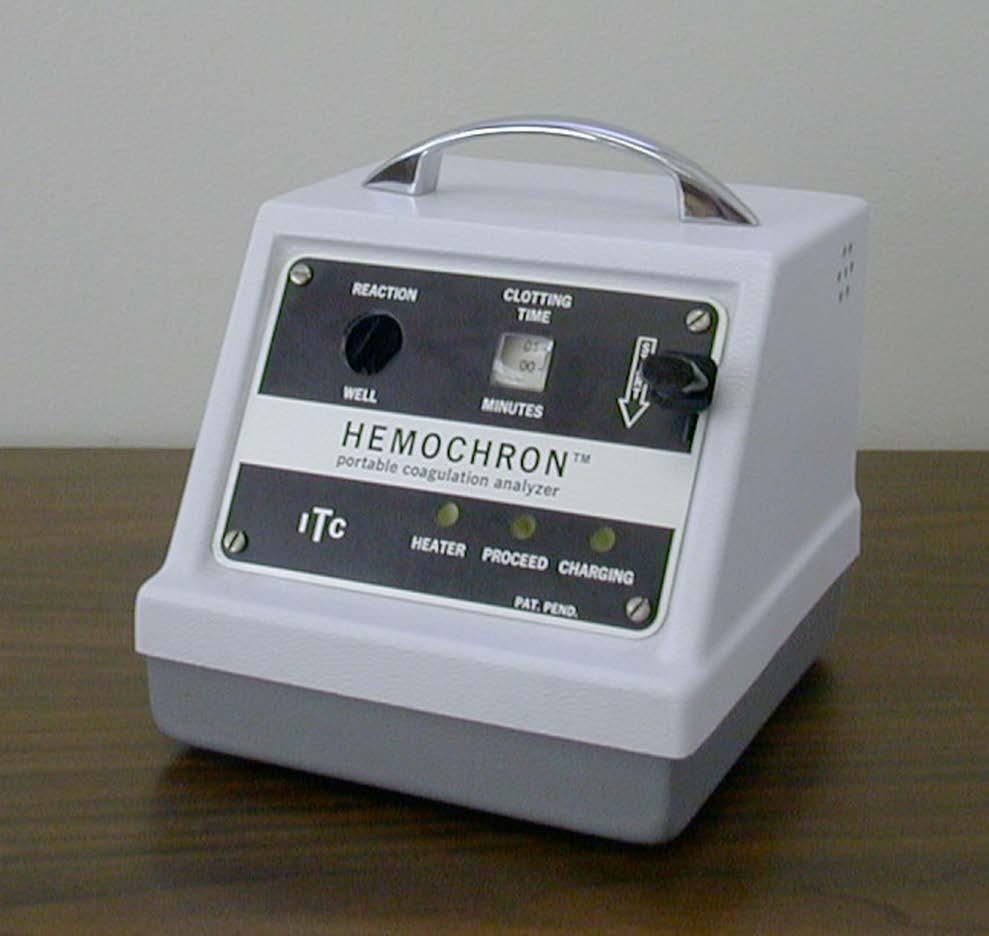 1969 - HEMOCHRONOMETER Hattersley ACT Automated heating Objective fibrin clot