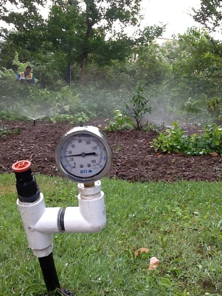 Pressure gauge Overspray- visible waste With the above information, zone weekly application amounts were determined and used as