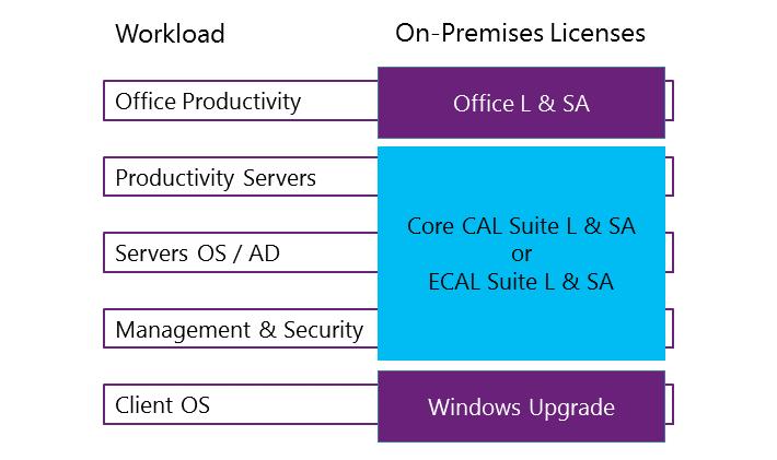 Figure 2: For licensing purposes on-premises, the stack is structured with the following components.