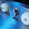 Individual lateral water- and air connection couplings to every level of the rack and the
