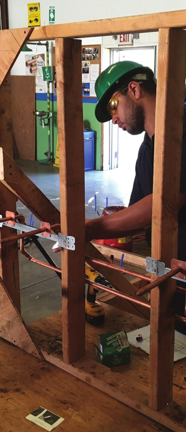 PLUMBING Nearly all areas of construction rely on plumbers. If you enjoy working with your hands and using your brain, then this is the trade for you.