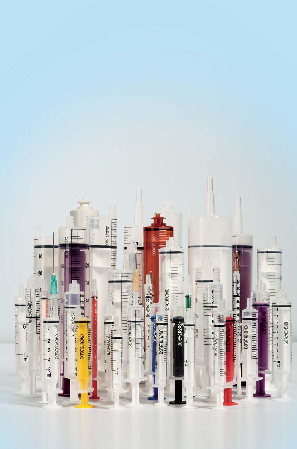 Product Portfolio The product portfolio covers an extensive line of disposable syringes for a broad range of medical applications.