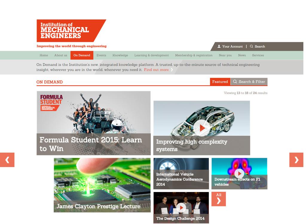 IMECHE ON DEMAND IMechE On Demand is the Institution s online platform for delivering cuttingedge engineering knowledge to a highly engaged audience of practising engineers from all sectors of