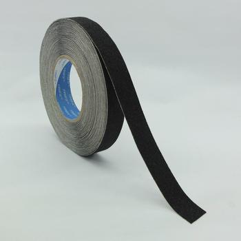 anti-slip tapes are durable aluminium oxide grain coated with pressure sensitive adhesive. Available in standard sizes of 25mm x 60ft and 50mm x 60ft.