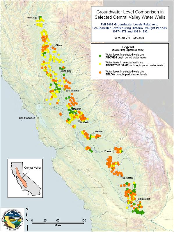 Groundwater Monitoring & Planning Water levels ABOVE drought period water levels Water levels