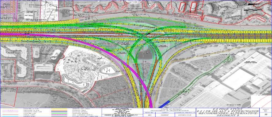 Recommended Alternative - SR 528 (Beachline Expressway) Interchange Recommended Alternative: Systems Interchange which maintains freeway terminal junction design Provides direct connect access