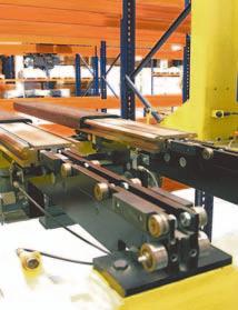 Stacker Cranes for Pallets Single-deep telescopic fork This horizontal handling mechanism enables load units to be deposited in or extracted from single-depth racking.