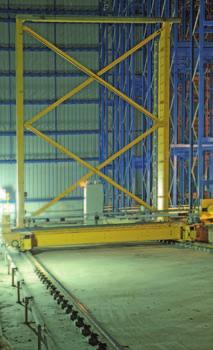Stacker Cranes for Pallets Systems for aisle changing stacker crane When the required throughput of stored goods is relatively low, but the storage capacity must be high, it will be a cost saving