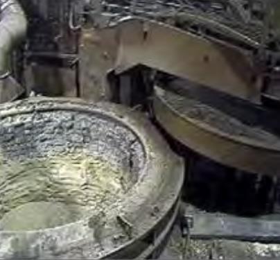 Electric arc furnace (EAF) It is a batch-melting furnace consisiting of a large bowl-shaped refractory lined body