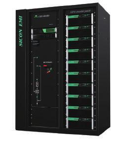 CMS-350/50 Adaptable 50 to 350 kva power capacity 50 kva UPS module (CM50) Configuration: 7 slots Components: STS module, Monitor module, UPS module, Power distribution System Dimensions: