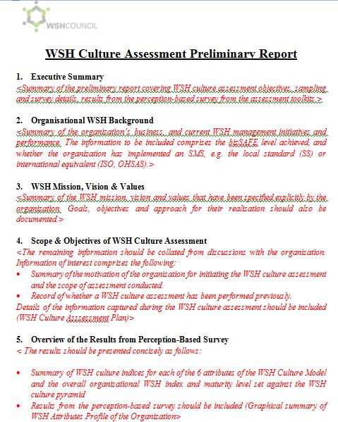 Figure 37: CultureSAFE Assessment Report