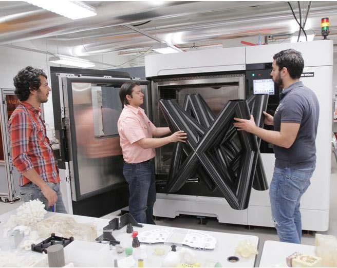 Figure 9. Stratasys Fortus printer showing the large 3 x 2 x 3 build volume (picture taken at UTEP, courtesy of Francisco Medina).