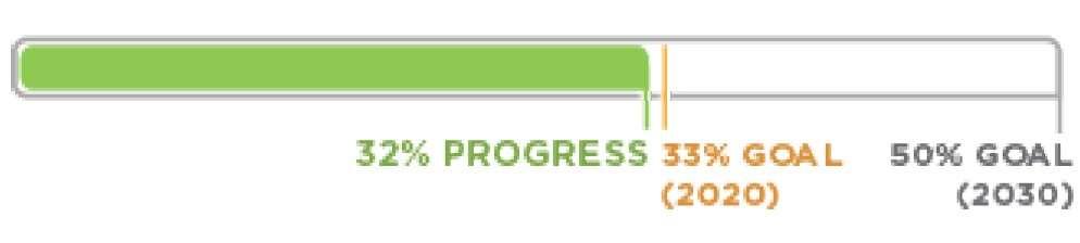 Substantial Progress Made and on Track to Achieve the RE Goals Progress (as of 2017) Toward
