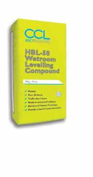 HL-50 HL-50 is a Hi-uild fibre reinforced wetroom levelling compound specifically designed to provide a sound and stable base for the Linear Screed-Dec, whilst at the same time allowing for any