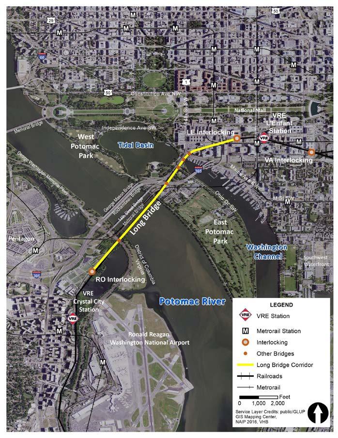 Project Area Project limits: RO Interlocking near Long Bridge Park in Arlington, Virginia to LE