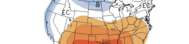 Nina thus: cooler North West, Northern plains, milder West and South,