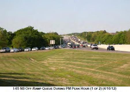 I-65 Southbound Off Ramp to SR-253 Ramp Issues o Queue reaches I-65S mainline during PM peak hour o Right &