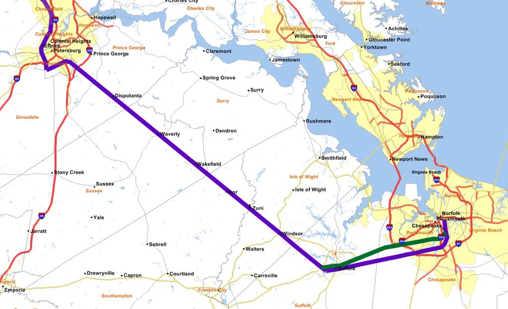 Note: Phase 2A includes potential conceptual northern and southern options for new high speed lines connecting