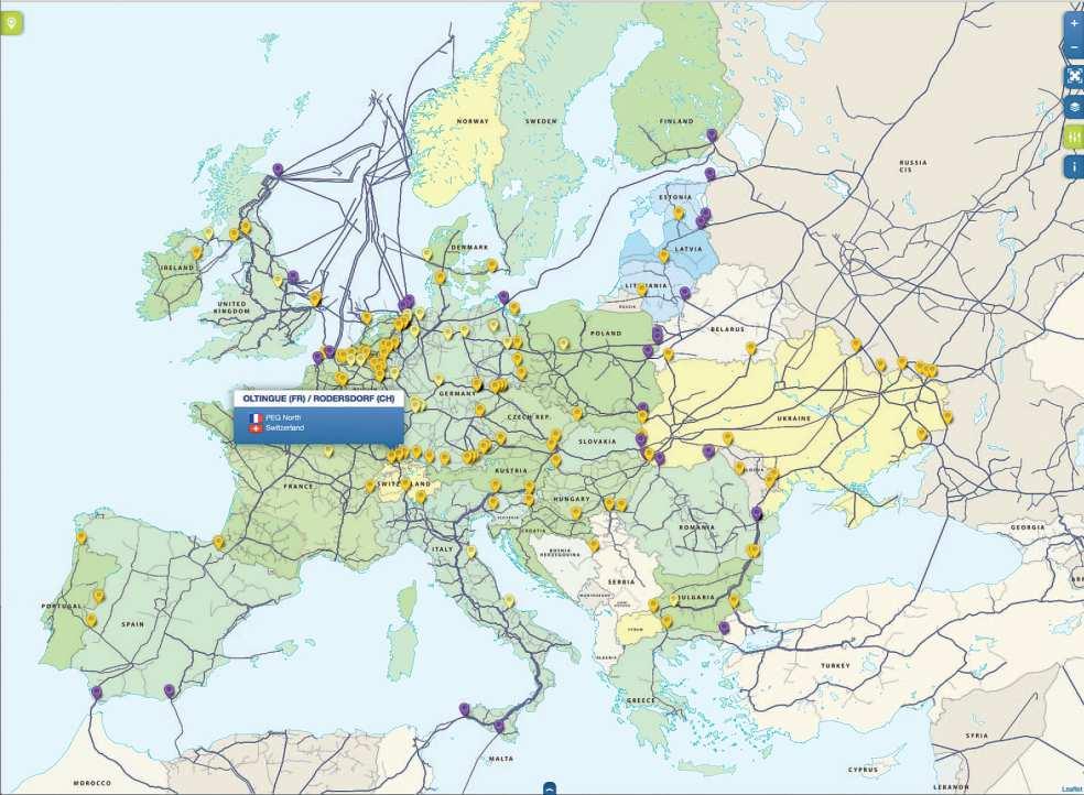 242,000 km HP pipelines The European High Pressure Gas Network Source: ENTSOG