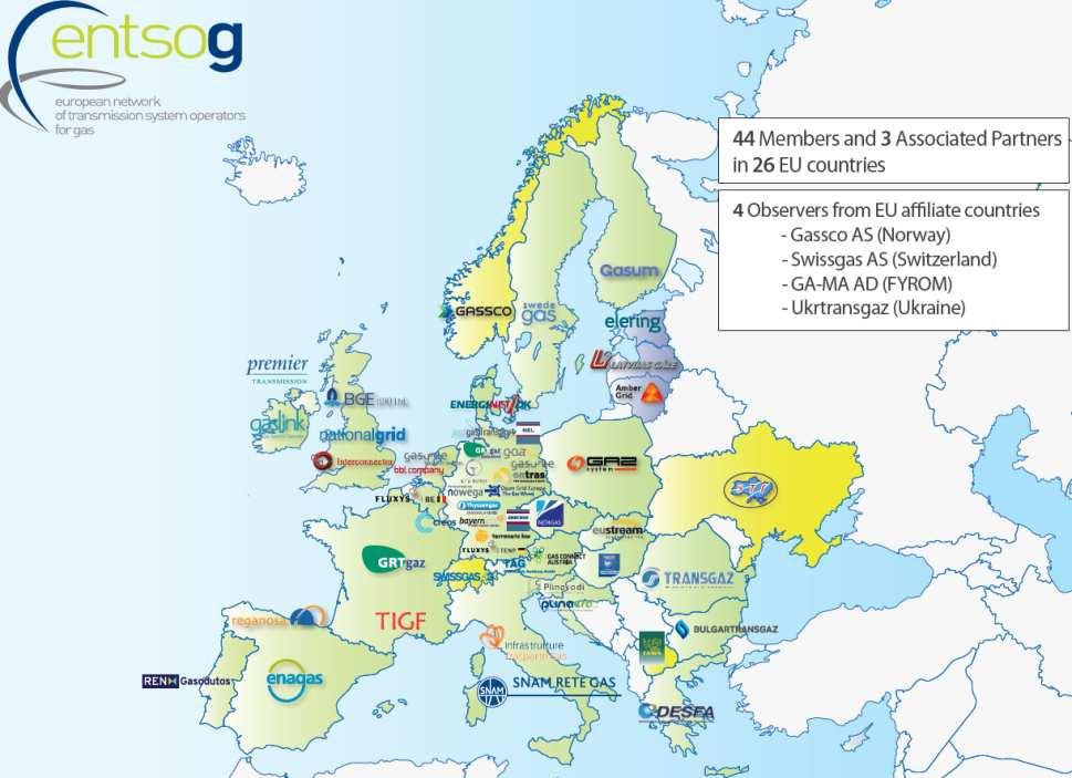 Gasmarkt Deutschland European network of transmission system operators for gas: ENTSOG Established 1 Dec 2009 to facilitate and enhance cooperation between