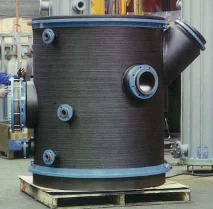 Graphite & Ceramic HEAT EXCHANGERS An impregnated graphite heat exchanger gives significant resistance to corrosion, temperature and thermal shock.