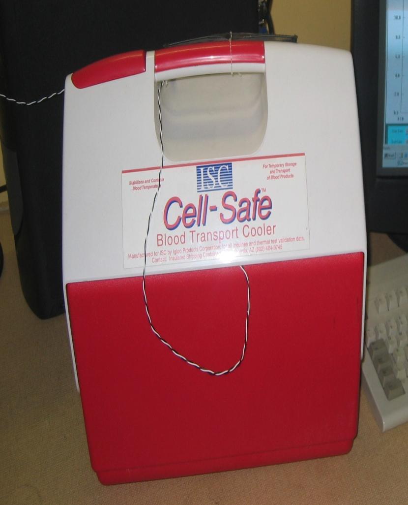 IGLOO BOX (Safe Cell Transport Box) Blood is safe for use for 6 hours when stored in an igloo box. The time the blood has left the igloo box must be documented in the form.