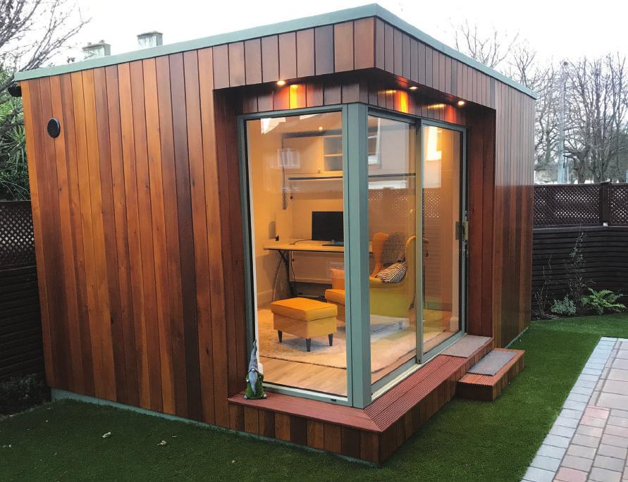 CUBE 15 SIZE: 4m x 3.6m STANDARD SPECIFICATIONS: Foundations: Post foundations in concrete. Double Glazing: Energy rated aluminium framed windows and doors.