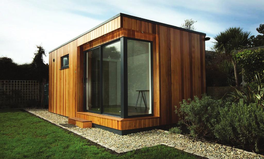 CUBE 25 SIZE: 7m x 3.6m STANDARD SPECIFICATIONS: Foundations: Post foundations in concrete. Double Glazing: Energy rated aluminium framed windows and doors.