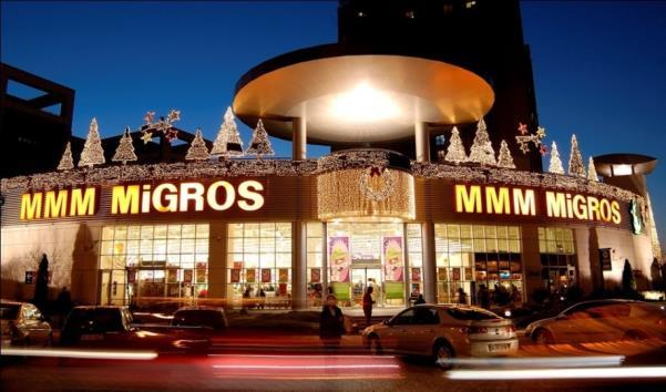 Migros Migros, Largest National Supermarket Chain Number of stores: 1,742 including 469 5M, MMM & MM stores and 1,273 Migros Jet & M stores, Penetration: 81 cities (40*-4,500) sqm / (1,800* 18,000)